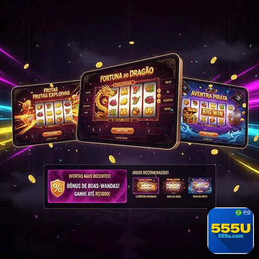 Imagem do site 555u mostrando uma página inicial moderna e atrativa para usuários brasileiros.
